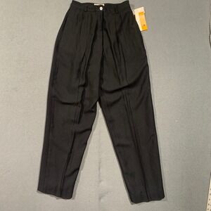 Liz Claiborne Black Pleated Trousers